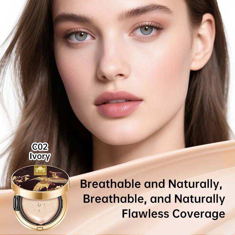 Catkin Phoenix Cushion Foundation Full Coverage, Sheer Satin Finish, Refill Included, Light Beige Lootquake LLC