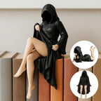 Masked Woman Statue Desk Ornament Statue of Mysterious Lady for Desktop Room Fireplace Entrance Ornaments Study Room Decoration