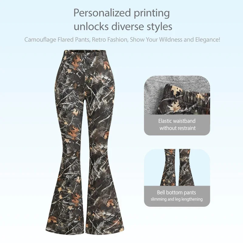 Women's High Waist Yoga Flare Pants THRIXINE