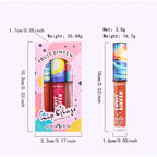 3pcs Oil Painting Lip Gloss Set,Mirror Water Glow Moisturizing Brighten Lipstick,Hydrating Nourishing Fruit Flavor Lip Care Balm