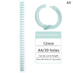 5pcs Loose-leaf Binding Ring Spring Spiral Rings Plastic Binder Strip 30 Holes For A4 Paper Notebook Stationery Office Supplies Lootquake LLC