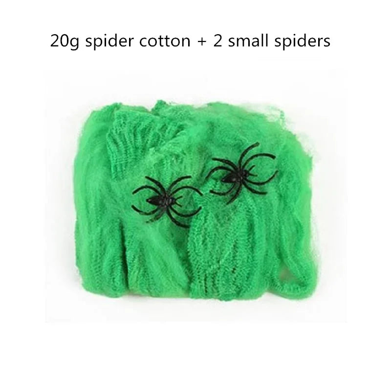 Halloween Decorations Artificial Spider Web Stretchy Cobweb Scary Party Halloween Decoration for Bar Haunted House Scene Props Lootquake LLC