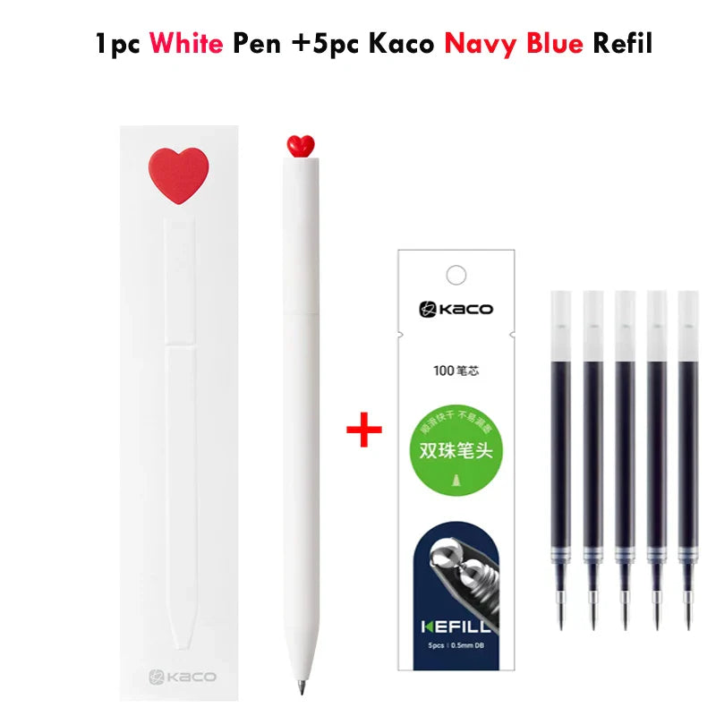 KACO Gel Pens Sets School Office Supplies for Kids 0.5mm High-capacity Heart / Star Sign Writing Gadgets Love Gift Cute Items Lootquake LLC