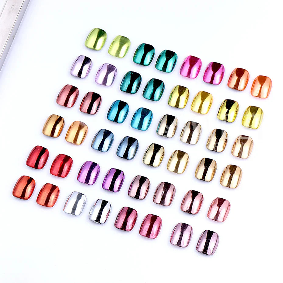 24/45 colors Mirror Chrome Nail Glitter Powder Metallic Effect Dust Holographic UV Gel Polish Manicure Decoration Nail Supplies Lootquake LLC