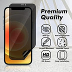 4pcs Anti Spy Privacy Soft Hydrogel Film For iPhone 13 12 11 14 Pro Max Mini X XR XS Max 6 14 7 8 Plus 12pro 13 Screen Protector Tempered Glass Screen Protector Guard for iPhone  HD Clear Scratch Resistant Anti-Fingerprint Tempered Glass Film Stevvex