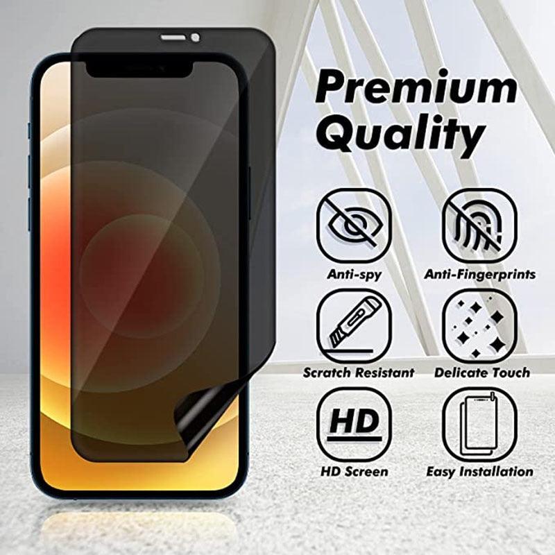4pcs Anti Spy Privacy Soft Hydrogel Film For iPhone 13 12 11 14 Pro Max Mini X XR XS Max 6 14 7 8 Plus 12pro 13 Screen Protector Tempered Glass Screen Protector Guard for iPhone  HD Clear Scratch Resistant Anti-Fingerprint Tempered Glass Film Stevvex