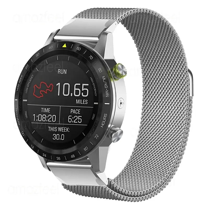 Garmin Stainless Steel Magnetic Strap - Durable QuickFit Band - SJB-DIAMOND ELITES