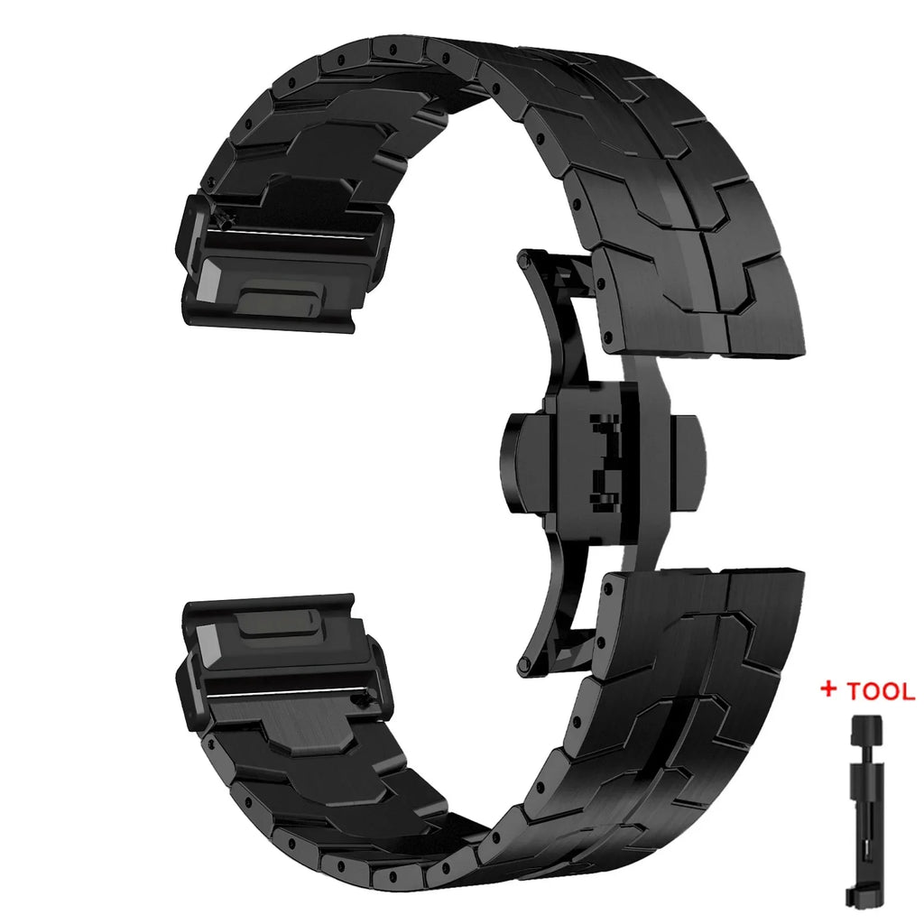 Garmin QuickFit Stainless Steel Strap - Elegant and Durable