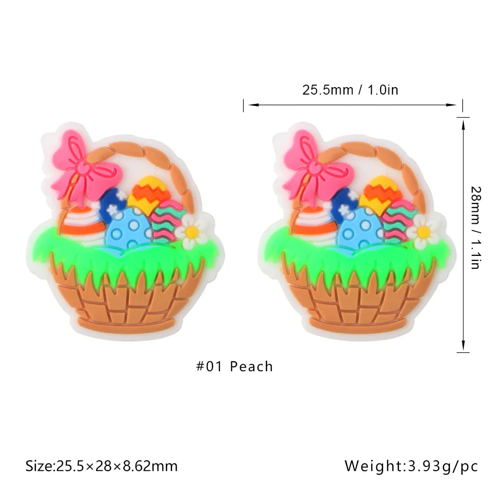 Kovict 5/10Pcs New Focal Silicone Beads Easter Series Bead For Jewelry Making DIY  KeyChain Bracelet Necklace Pen Accessories Lootquake LLC