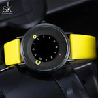 Shengke Women Creative Wristwatch Ladies Watches Yellow Leather Band Best Gifts Wristwatches Clock Montres Femme Reloj Mujer