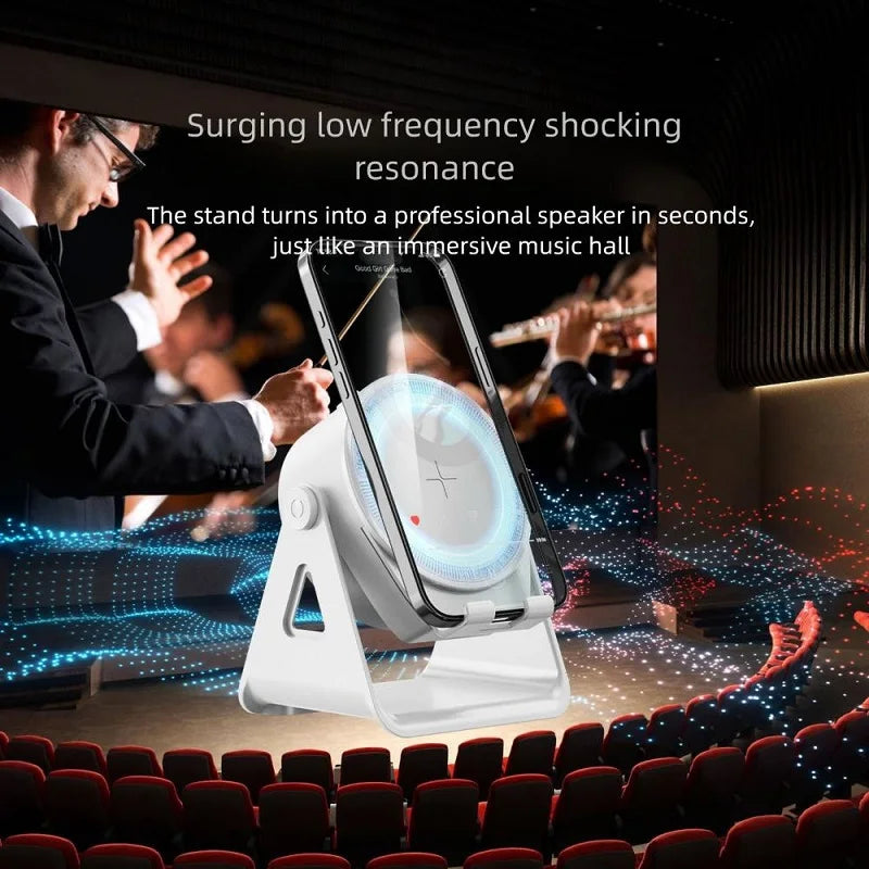 Bluetooth Speaker Adjustable Desktop Lazy Tablet Bracket Support Portable Wireless Speaker Phone Holder Stand with RGB Light Lootquake LLC