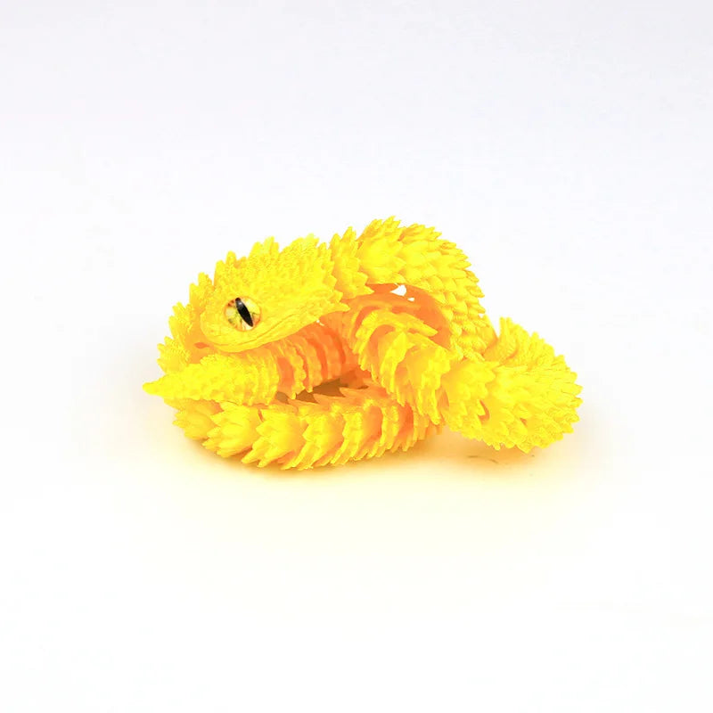 Snake Sculpture Articulated Snake Decor Articulated Snake Figurine with Movable Joints 3d Printed Model Lootquake LLC