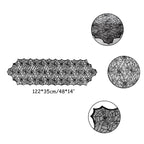 Halloween Decoration Lace Spider Web Skeleton Skull Tablecloth Black Fireplace Mantel Scarf Event Party Decoration Supplies Lootquake LLC