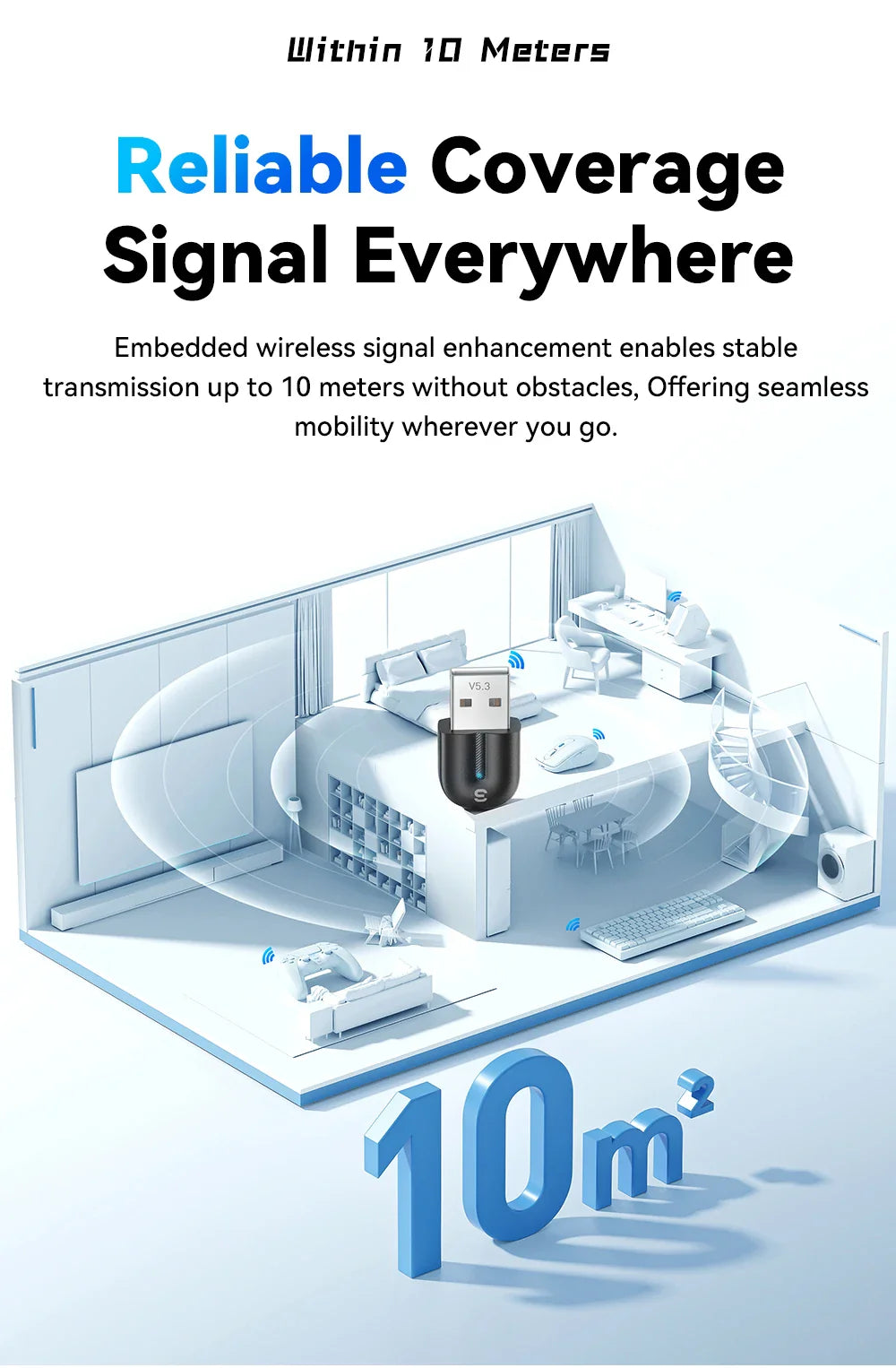 Essager USB Bluetooth 5.3 Adapter Aux Audio Receiver Transmitter For PC Speaker Laptop soundbox Wireless Mouse USB Transmitter Lootquake LLC