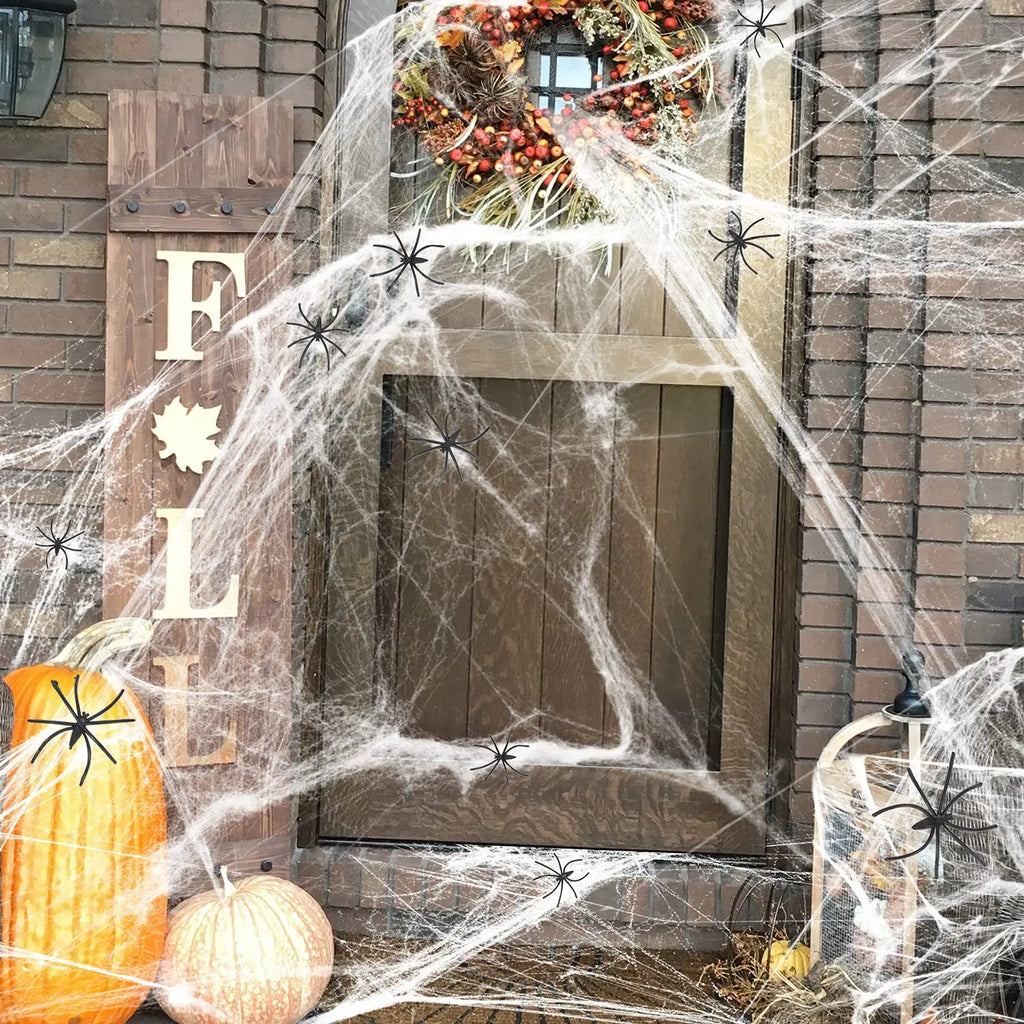 Halloween Decoration Party Accessories Decorations for Events Scream Festa Spider Web Black Outdoor Props Haunted House Spider Lootquake LLC