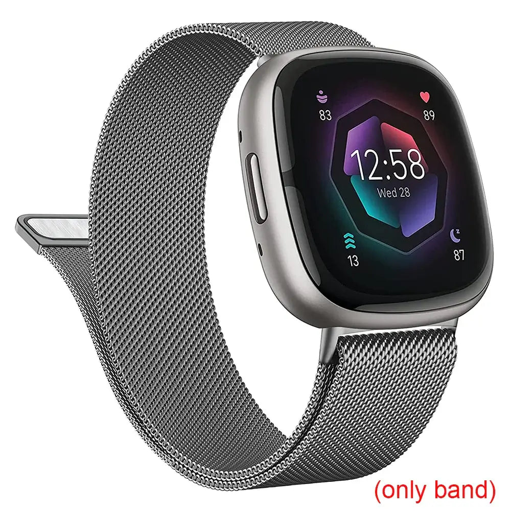 Fitbit Versa & Sense Magnetic Steel Band - Elegant Design - SJB-DIAMOND ELITES