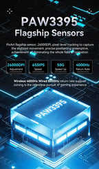 Attack Shark X3Pro Wireless  Gaming Mouse PixArt PAW3395 26000dpi Bluetooth Optical Mouse Tri-Mode Connection Macro Gaming Mouse Lootquake LLC