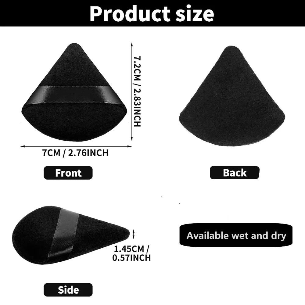 2/3/5/6/12Powder Puff Face Makeup Soft velvet Triangle Powder Puff For Loose Powder Setting Powder Makeup Foundation Beauty Gift Lootquake LLC