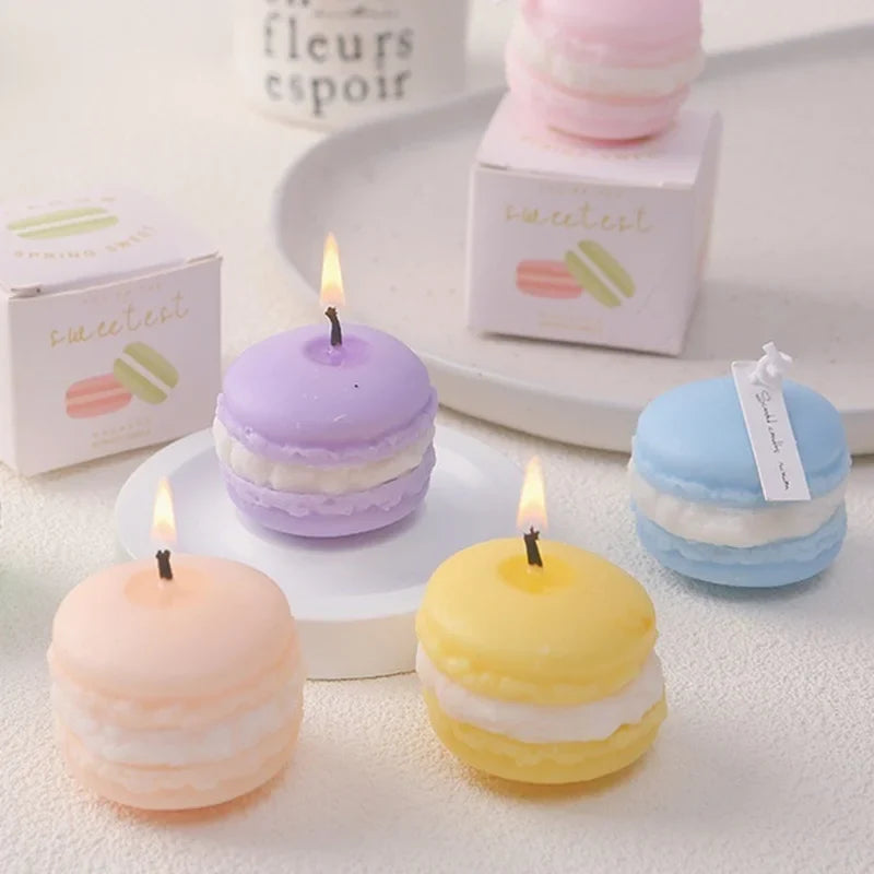 2025 Cute Macaron Creative Styling Aromatherapy Candles Home Fragrance Collection Decoration Ornaments Christmas Birthday Gifts