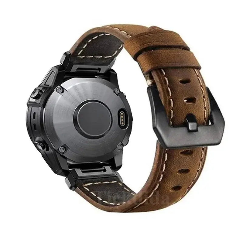 Garmin Leather Band - Soft, Comfortable, QuickFit Design - SJB-DIAMOND ELITES