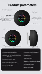 Mini Bluetooth Speaker Waterproof Bathroom Audio Wireless Shower Speakers RGB Light for Phone Soundbar Hand Free Car Loudspeaker Lootquake LLC