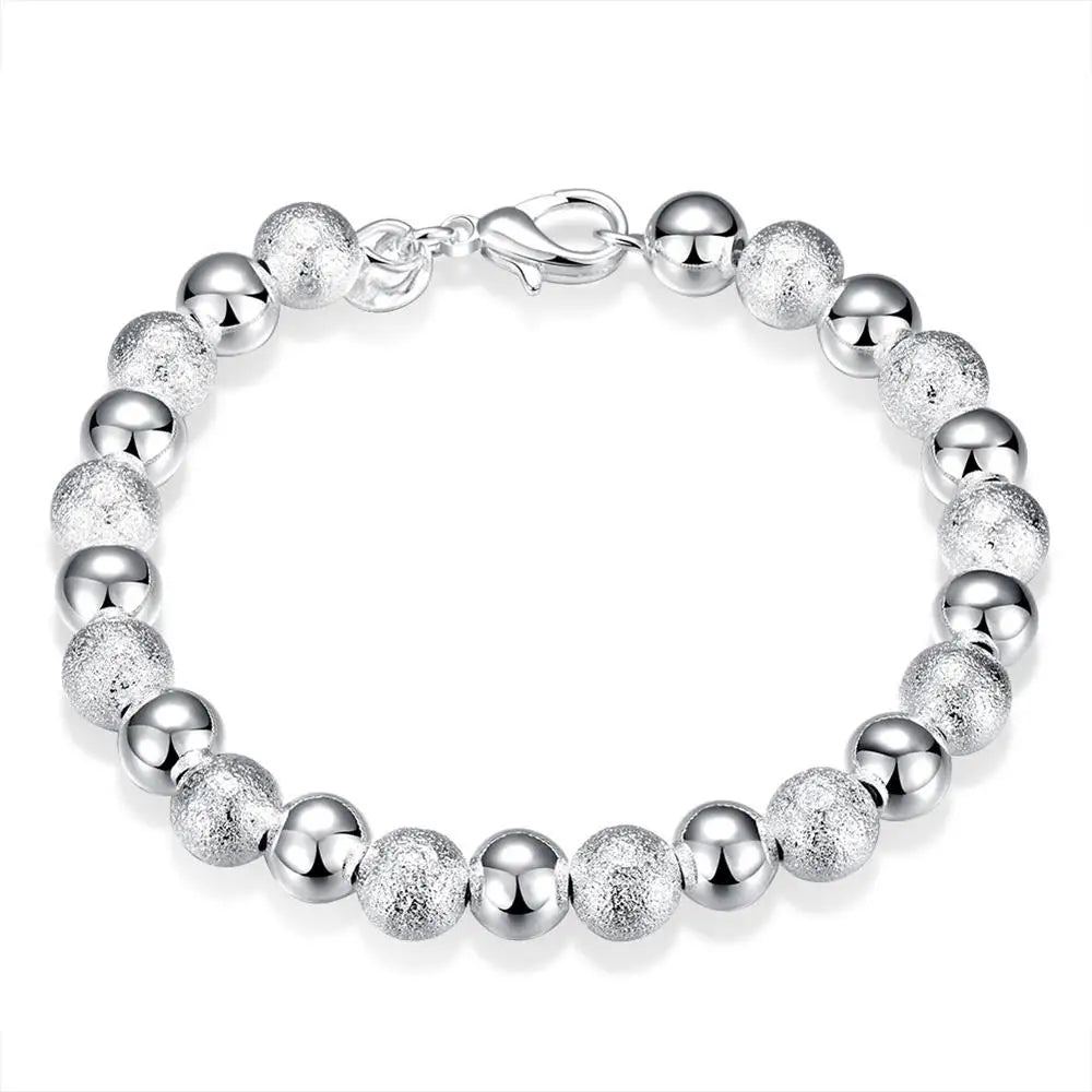 Fashion charm 925 Sterling Silver Bracelet for man woman Twisted rope chain fine jewelry Wedding party Christmas gift Lootquake LLC