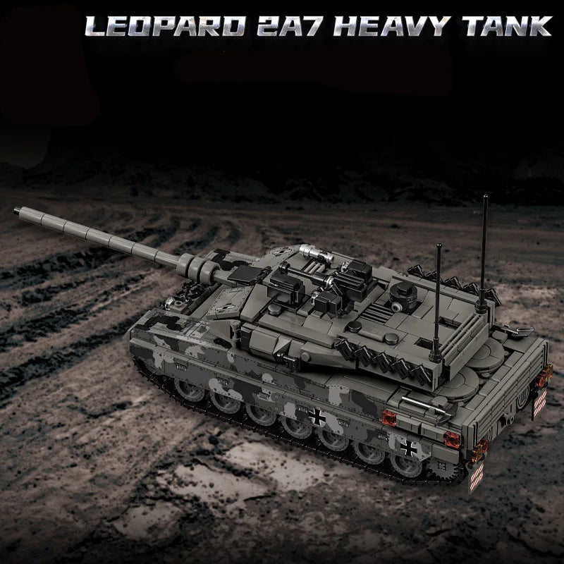 Military WW2 MOC Leopard 2A7 Army Main Battle Tank Soldiers Building Blocks Bricks M1 T90M Tank Set For Children Boys Gifts Lootquake LLC