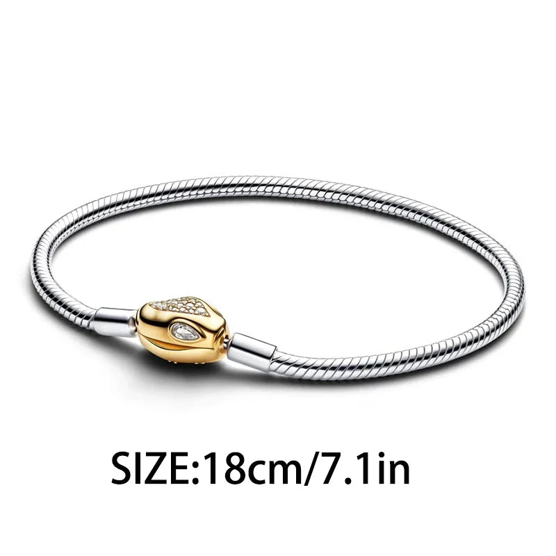 925 Silver Valentine's Day Snake Year Series Pendant Suitable for 925 Sterling Silver Original Women's Bracelet DIY Jewelry Gift Lootquake LLC