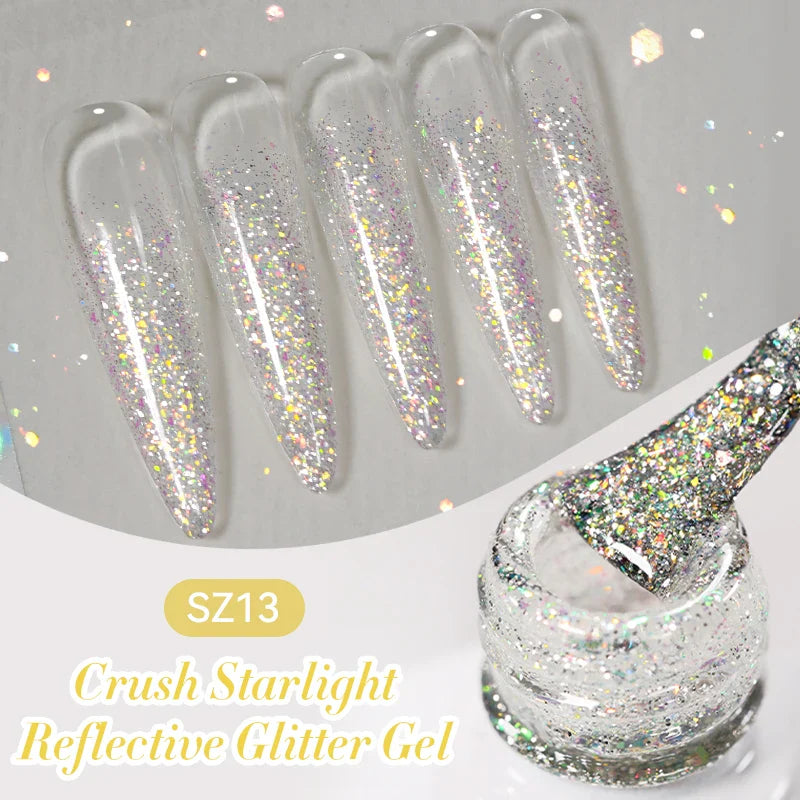 BORN PRETTY 10ml Reflective Glitter Gel Nail Polish Carat Mirage Sparkling Color Shine UV LED Soak Off Semi-Permanant Varnish Lootquake LLC