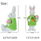 2023 New Easter Decoration for HomeResin Easter Bunny Rabbit Easter Craft Festival Bunny Ornament Decor Festival Egg Gifts Decor Lootquake LLC