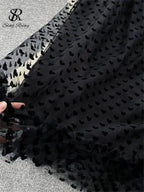SINGREINY High Quality A Line Mesh Long Dress Spaghetti Strap Sleeveless Sheath Sundress 2023 Women Fashion Dot Print Maxi Dress