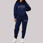 Madrid Print Women's TrackSuit 2-Piece Set THRIXINE