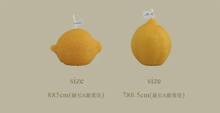 Decorative Fragrance Gift Lemon Candle DIY Fragrance Birthday Gift Imitation Fruit Candle