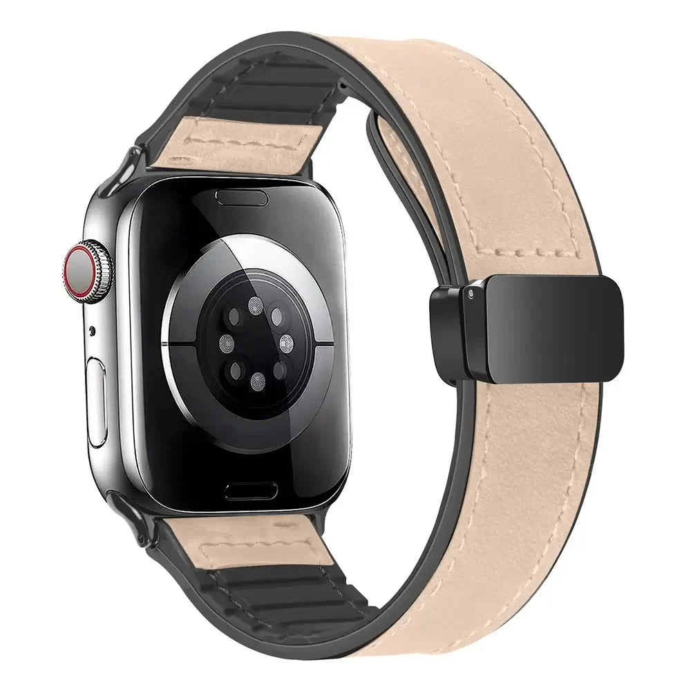 Apple Watch Genuine Leather Band - Stylish Magnetic Strap - SJB-DIAMOND ELITES