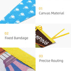 Outdoor Camping Tent Pennant Flags Picnic Canopy Atmosphere Decorations Camp Hanging Flags Holiday Scene Felt Bunting