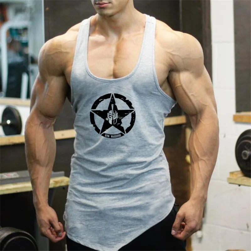 FlexFit Cotton Sleeveless Muscle Tank - Irregular Hem THRIXINE