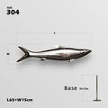 Stainless steel fish sculpture, outdoor lawn, pool, landscape decoration, mirror, crafts