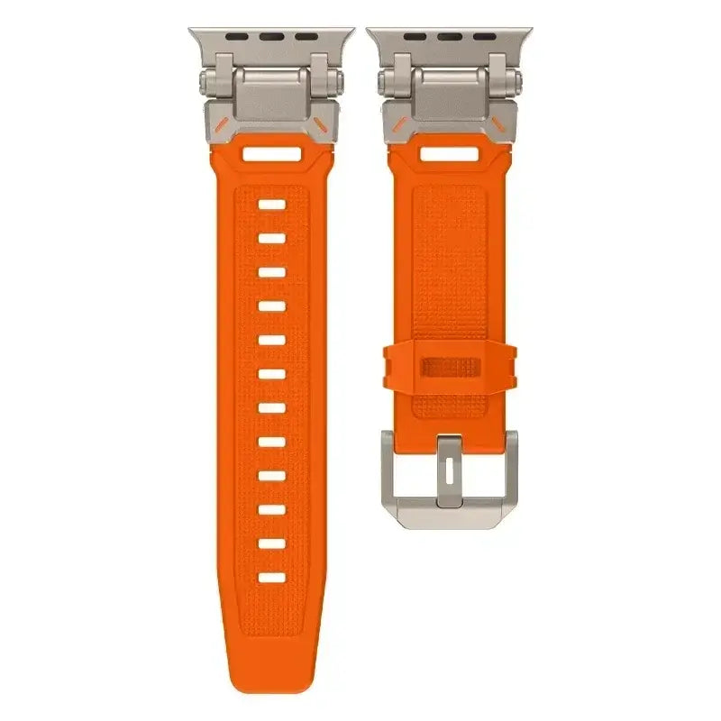 Apple Watch Silicone Metal Band - Premium Durable Strap - SJB-DIAMOND ELITES