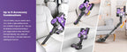INSE S10 Cordless Vacuum Cleaner, 6-in-1 Stick Vacuum with 30Kpa 350W Suction, Max 50 Min Runtime Rechargeable Vacuum for Home
