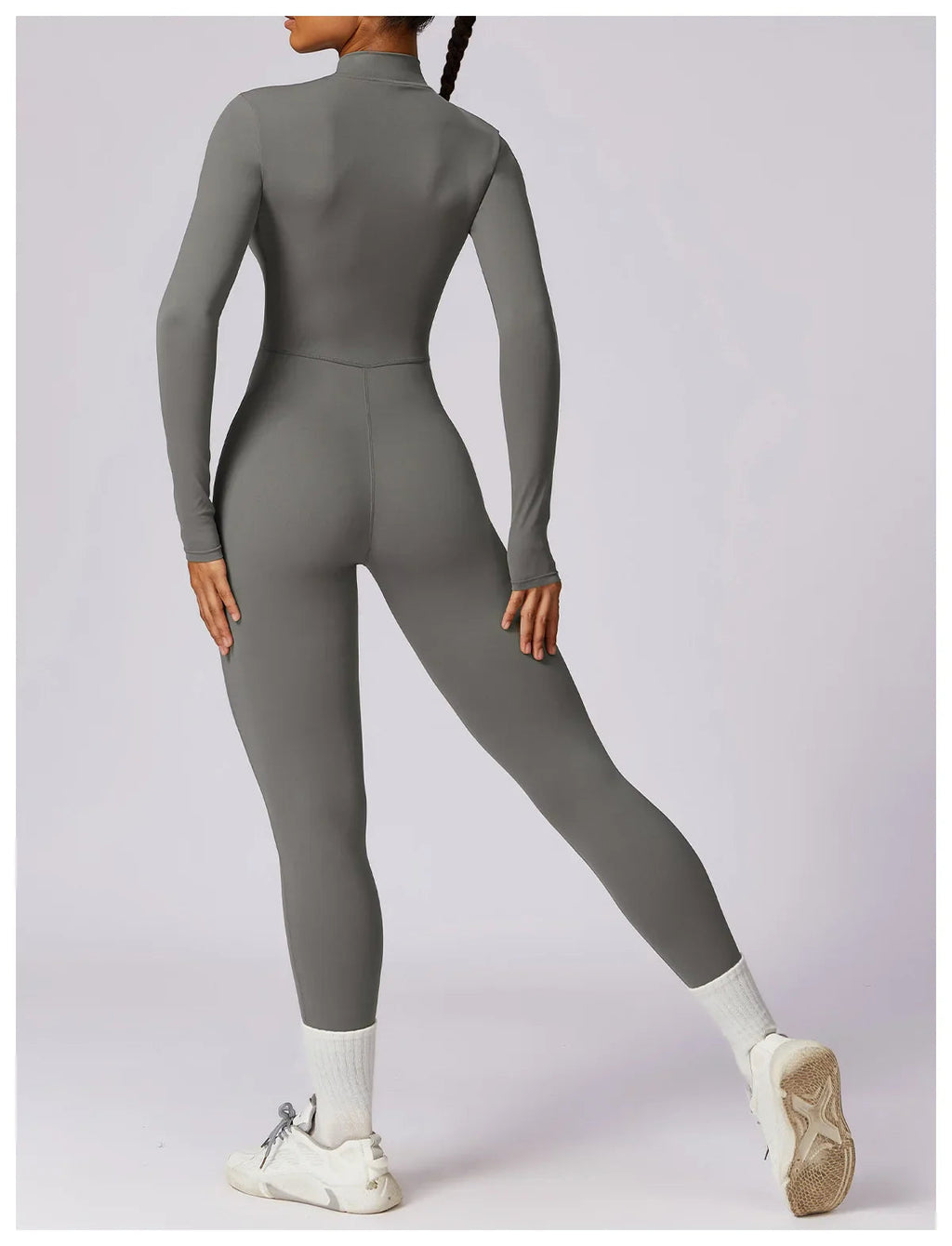 Yoga Jumpsuit Long Sleeved Zipper Rompers THRIXINE
