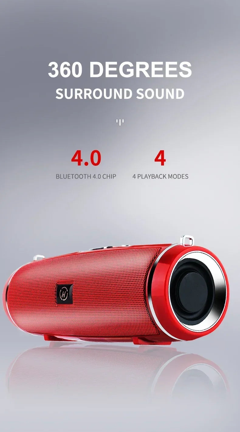 Portable Wireless Bluetooth Speaker 200W High Power Subwoofer Outdoor Waterproof Soundbox with FM Radio USB TF card Boom Box Lootquake LLC