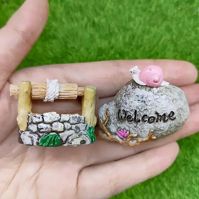 A Miniature Wonderland Well Statue - Handmade Resin Collection Micro Landscape Decoration Lootquake LLC