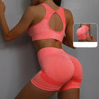Yoga Women's Fitness Suit Shorts Workout Set THRIXINE