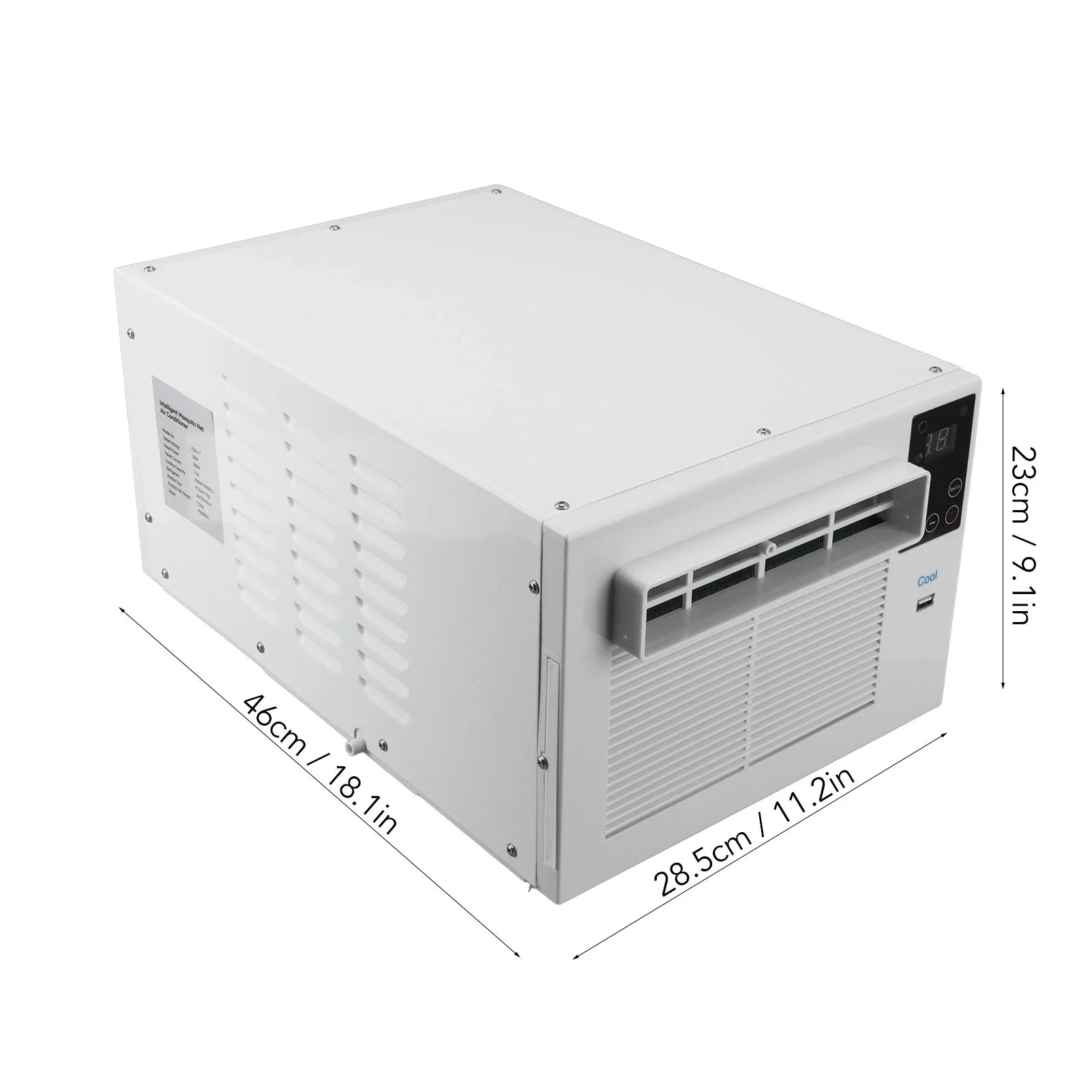 Portable Air Conditioner Energy Saving 1900BTU 280W Mini Mobile AC with Remote Control for Home Dorm Office Camping Pet Space
