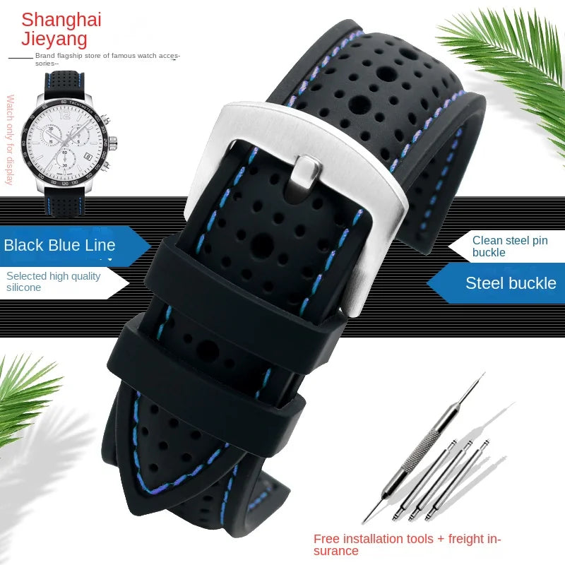 Motorola Moto Silicone Sport Watch Band, Breathable Rubber Strap