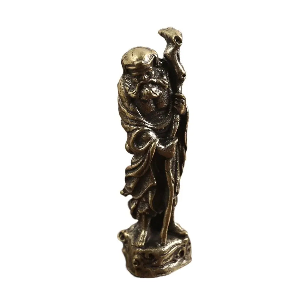 Vintage Copper Crafts Buddha Sculpture Handmade DIY Buddha Pendant Accessories Carved Buddha Miniatures Home Decor