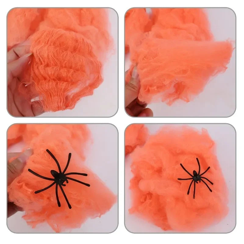 Halloween Decoration Party Accessories Decorations for Events Scream Festa Spider Web Black Outdoor Props Haunted House Spider Lootquake LLC