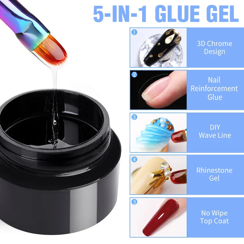 BORN PRETTY Metallic Painting Gel Gold Silver Mirror Effect Nail Polish Super Bright Drawing Line French Nail UV Painting Varnis Lootquake LLC