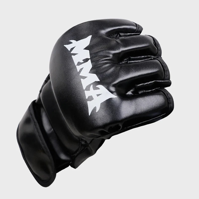 Professional Boxing Training Gloves Half Finger Leather Cushion - SJB-DIAMOND ELITES