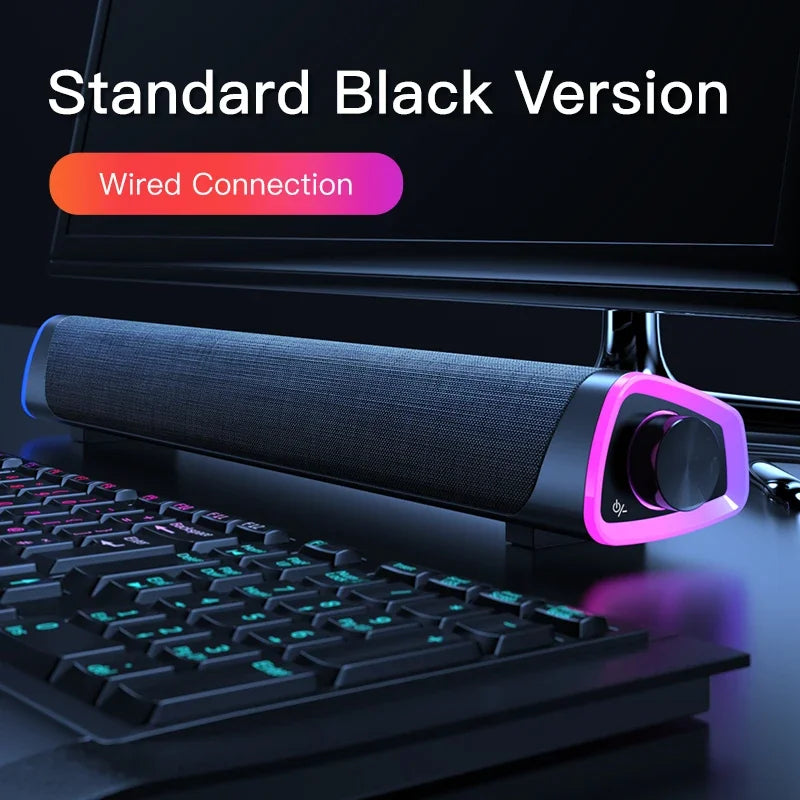 Wireless Bluetooth Speaker 4D Stereo Soundbar Home Surround Speakers for Laptop Projector PC Music Player Aux 3.5mm Wired USB Lootquake LLC